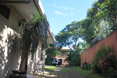 santa maria inn gardens, trees and grass